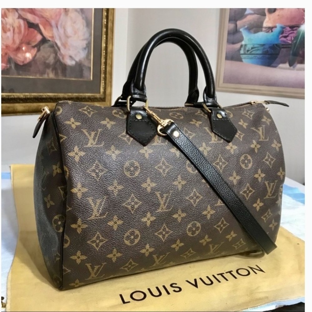 Louis Vuitton Monogram Speedy 30 Handbag 👜 Black